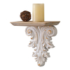 Vintage Wood Floating Shelf, 7 Inches Wide Rustic White Wall Shelf