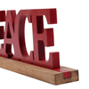 Rustic Peace Sign Decor for Tabletop 15 inches