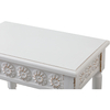 White Wood End Table, Farmhouse Modern Narrow Side Table, 25 × 33"