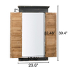 Farmhouse Black Window Shutters Mirror Wall Decor 24 x 40 Inches