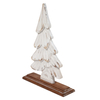 Farmhouse Mini White Tabletop Christmas Tree 11 inch