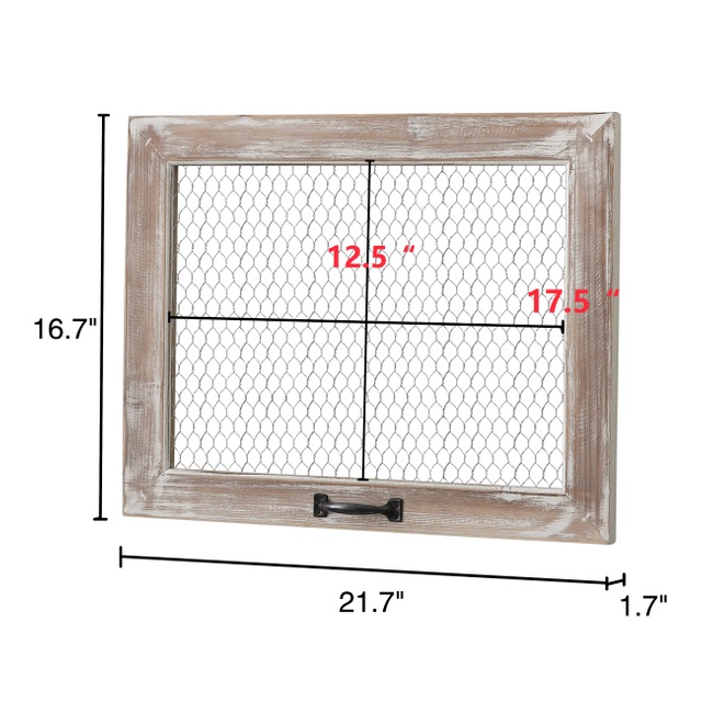Rustic Chicken Wire Frame, Framed Photo Display Board/Wall Grid Panel