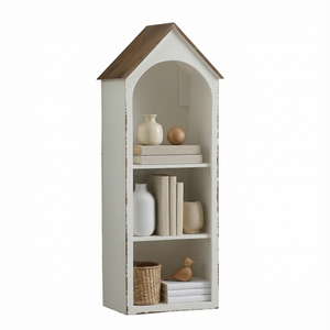 Cottage House Wall Display Cabine, 32" Tall Narrow Storage Cabinet