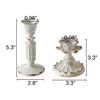 Resin Small Taper Candle Holders Set of 2, Candle Stick Holder Vintage