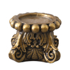 Vintage Gold Pedestal Stand for Display, 5" H Resin Decorative Riser Base