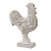 Rustic Small Chicken Statue Kitchen Decor 6 X 8 Inch, White, Wood