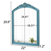 Rustic Blue Arched Wall Mirror 23 x 30 Inch