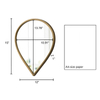 Vintage Tear Drop Mirror Wall Decor Living Room Set of 3