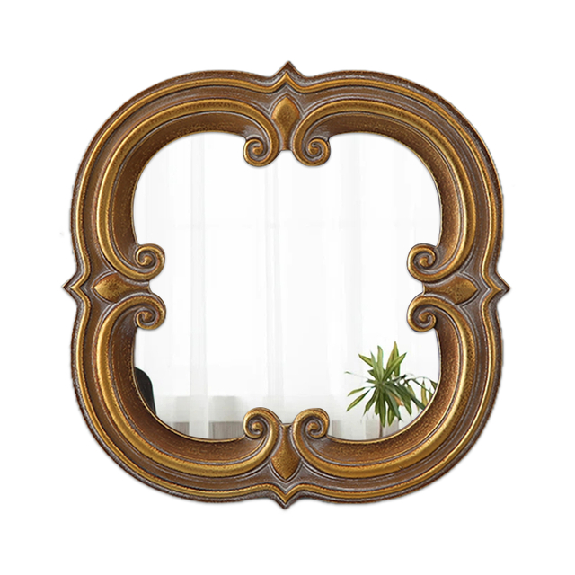 Small Vintage Gold Mirrors for Wall Decor 12 Inch, Horizontal or Vertical