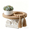 Rustic 6 Inch Tall Pedestal Stands, Wooden Display Riser