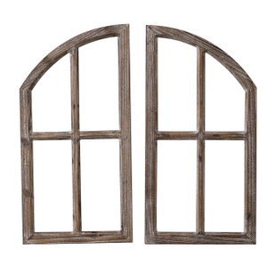 Farmhouse Window Frame Wall Decor 30 Inch, Set of 2