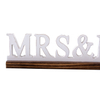 Rustic Mrs and Mrs Wedding Decor Sign for Table 16 Inch