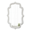 Vintage Oval Wall Mirror 22 X 30 Inch, Distressed White