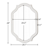 Rustic Scalloped Oval Mirror 28 X 20 Inch, Distressed White