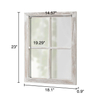 Farmhouse Window Pane Mirror, Washed White, 18 X 23 Inch