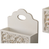 Wood Mail Sorter Organizer Set of 2, Vintage Wall Mounted Mail Holder