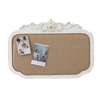 17x24 Rustic Distressed White Fabric Pin Board