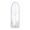 Rustic Arched Long Mirrors for Wall 35 X 12 Inch, Distressed White