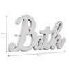 Rustic Bath Signs for Bathroom 14 inches, Distressed White