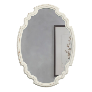 Vintage Sculpted Oval Mirrors for Wall Decor Living Room, Small