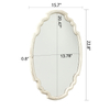 Vintage Sculpted Oval Mirrors for Wall Decor Living Room, Small