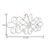 White Flower Scroll Metal Wall Art Decor 32" x 13"