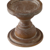 Large Rustic Wood Candle Holder Decor, Brown Candle Pillar Holder