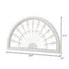 Vintage White Arched Wrought Iron Wall Decor 17 X 30 Inches