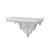 French Wooden Shelf for Wall, 14 Inch Long Floating Shelf | Vintage White Decorative Wall Shelf, Figurines Picture Ledge Shelf, Small Hanging Shelf for Kitchen, Living Room, Bathroom