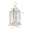 Rustic Metal Candle Holders 12" Tall, Distressed White