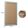18x29 Linen Bulletin Board, Rustic Wood Frame Decor