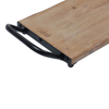 Rustic 25" Long Narrow Wood Serving Tray with Handles