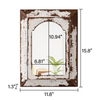Farmhouse Small Arched Mirrors 16 X 12 Inch, Distressed White