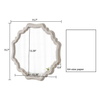Rustic Scalloped White Round Mirrors for Wall Decor 15.7 Inch