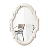  Distressed White Small Vintage Oval Mirrors for Wall Decor 11 inch