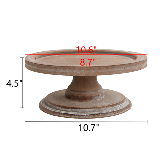Round Wood Cake Stand, Farmhouse Risers for Display Decorative