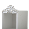 Vintage White Wall Mount Cabinet 4 Tier Open Shelf, 32 Inches Tall