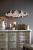 Handmade Distressed White Over The Door Decor, 32 Inches Long