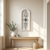 Farmhouse White Wood and Metal Wall Decor 32 X 13 Inches