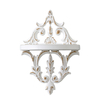 Vintage Wall Shelf, Distressed White Wood Shelves for Wall 11.8" Tall | Rustic Victorian Style, Display Pillar Candle, Mini Planter, Ornaments, Aromatherapy, Living Room, Bedrom Decor