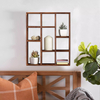 Rustic Brown 9-Cube Shelves for Wall Floating Shelves