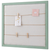 Linen Bulletin Board Large, 28 X 32 Green Wood Framed Pin Board