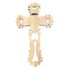 Decorative Crosses Wall Decor, 13 Inches Tall Rustic White Crucifix