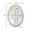 Vintage Oval Mirrors for Wall 30 X 22 Inch, Distressed White