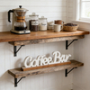 Rustic Coffee Bar Signs Decor for Tabletop 16 Inch, White