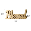 Vintage Blessed Table Decor Sign 15 Inches, Distressed Finish