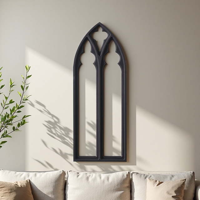 Rustic Arched Window Frame Wall Decor 40 X 16 Inch