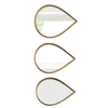 Vintage Tear Drop Mirror Wall Decor Living Room Set of 3