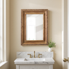 Rattan Braided Wood Frame Wall Mirror