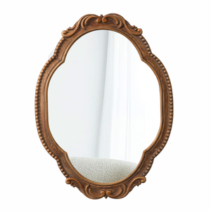 Vintage Oval Mirror for Wall Decor 22 x 30 Inch, Burning Finish